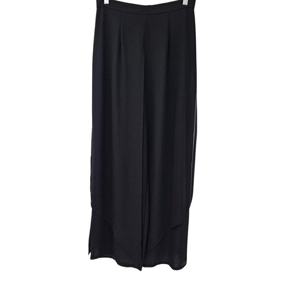 Joseph Ribkoff Trends Crepe Layered Palazzo Pants Black Women’s Size 12 Cocktail - Picture 1 of 13